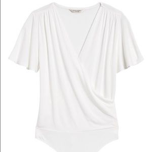 Banana Republic Threadsoft Wrap Front Bodysuit M